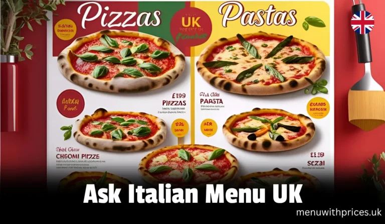 Ask Italian Menu UK