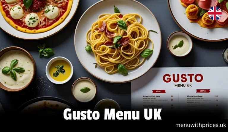 Gusto Menu UK