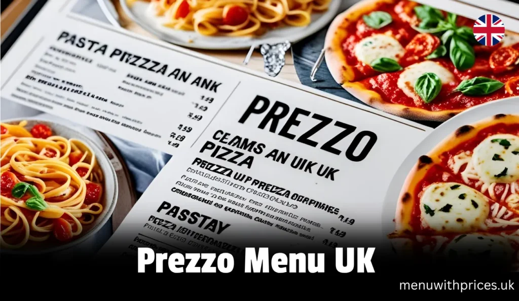 Prezzo Menu UK