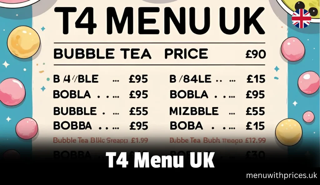 T4 Menu UK