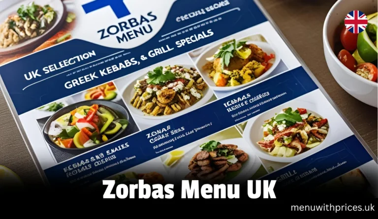 Zorbas Menu UK