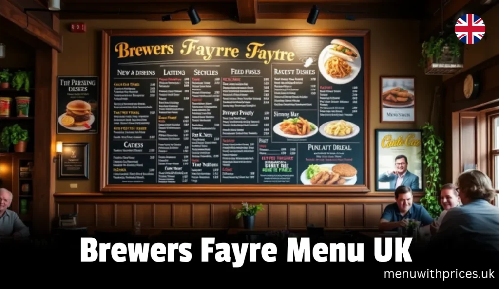 Brewers Fayre Menu UK