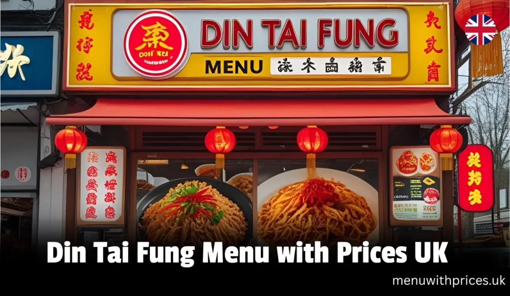 Din Tai Fung Menu with Prices UK