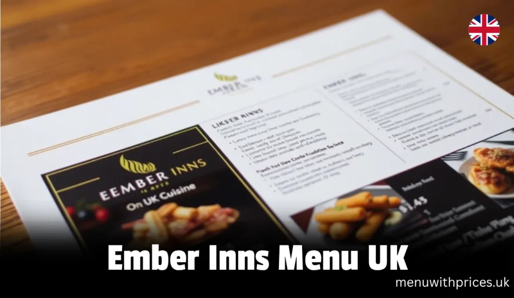 Ember Inns Menu UK