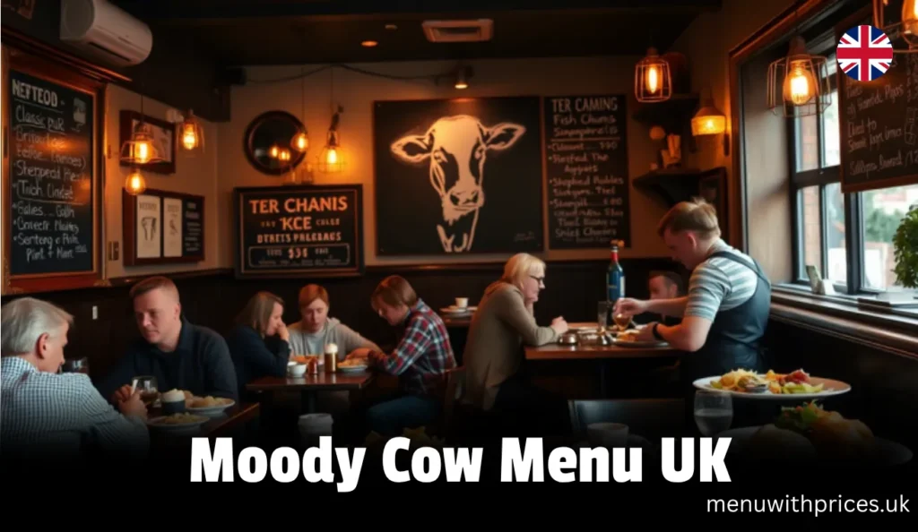 Moody Cow Menu UK